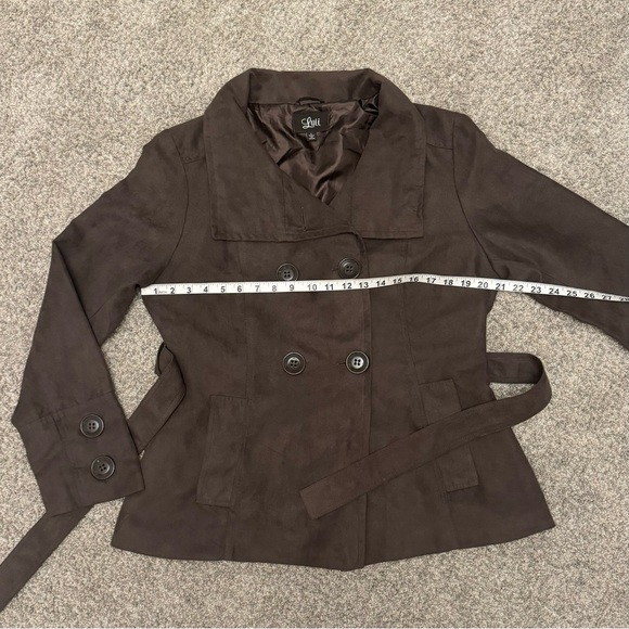 Luii Anthropologie soft faux suede double breasted lined jacket. Women's size L - Picture 15 of 15